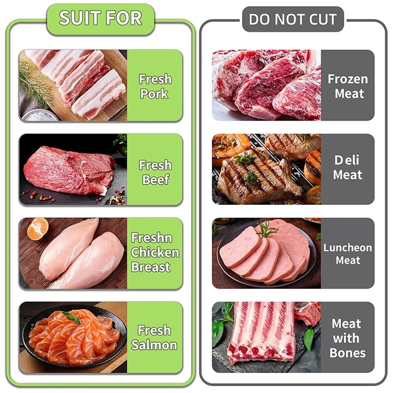 Stainless Steel Fresh Meat Slicer for Meat, Cheese, Vegetable