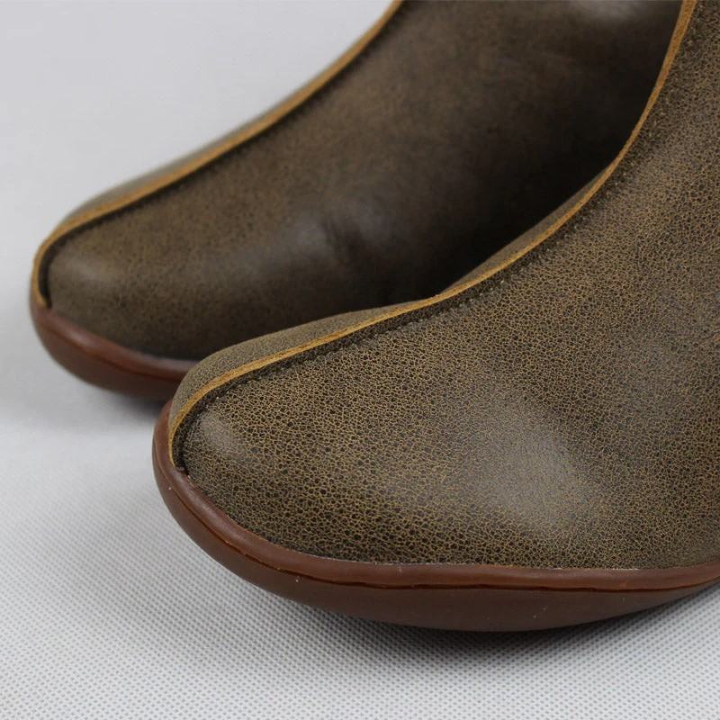 Women's Handmade Fur-Lined Barefoot Boots – Genuine Cowhide Leather