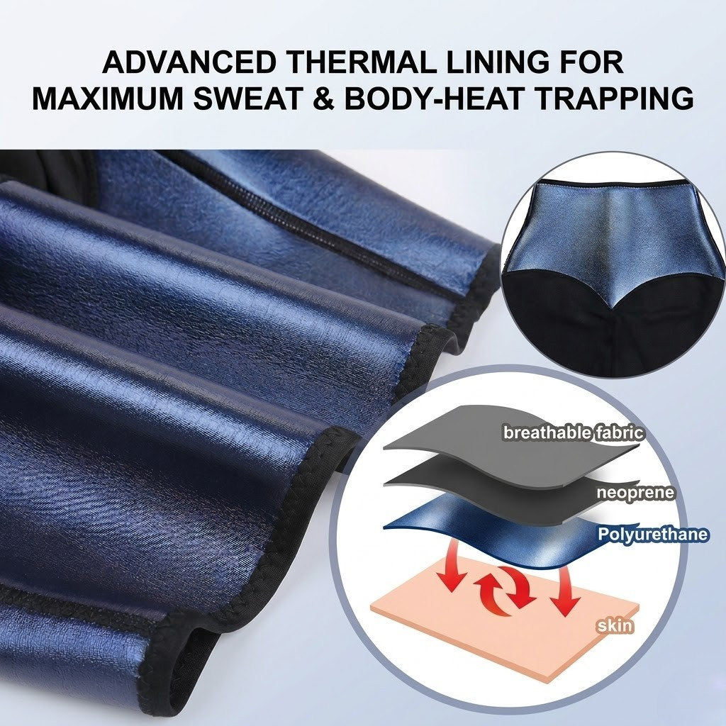High-Waisted Sauna Sweat Shorts for Fitness, Yoga, Running, Casual Wear