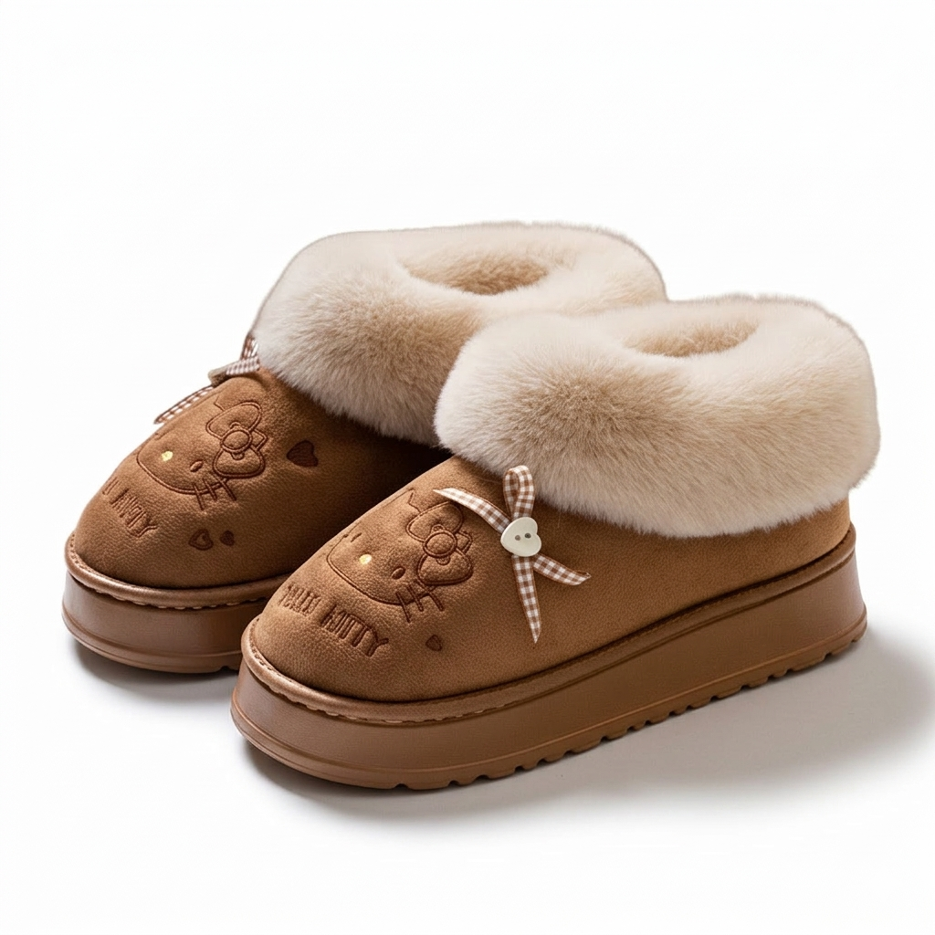 Hello Kitty Plush-Lined  Ankle Boots