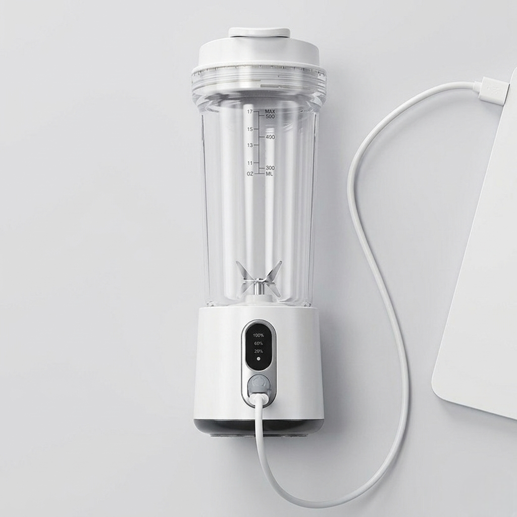 500ml Portable Electric Juicer Blender, Smoothie Mixer – USB Rechargeable