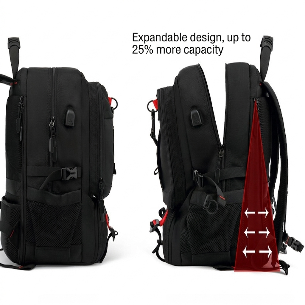 Multifunctional Laptop Travel Backpack with USB Charging Port – 80L