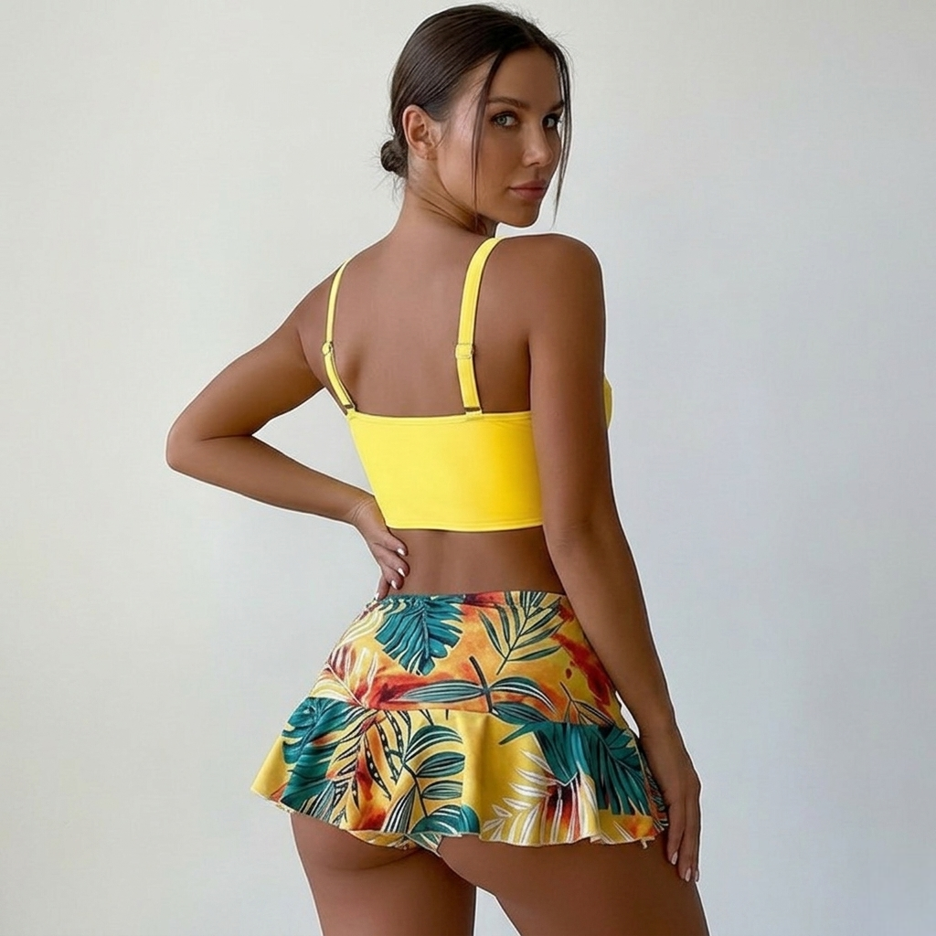 2-Piece Tropical Bikini Set