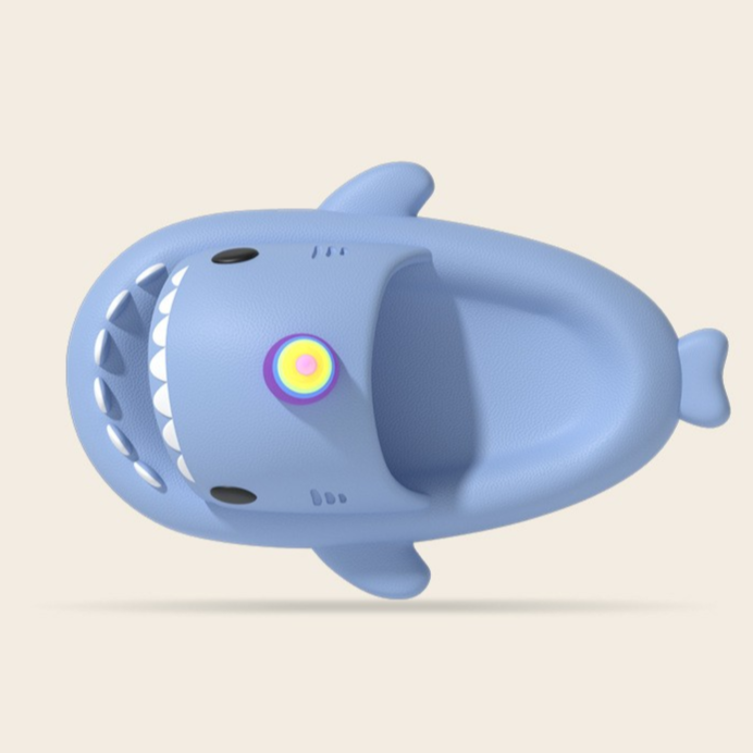 Glow-In-The-Dark Unicorn Shark Slides for Women