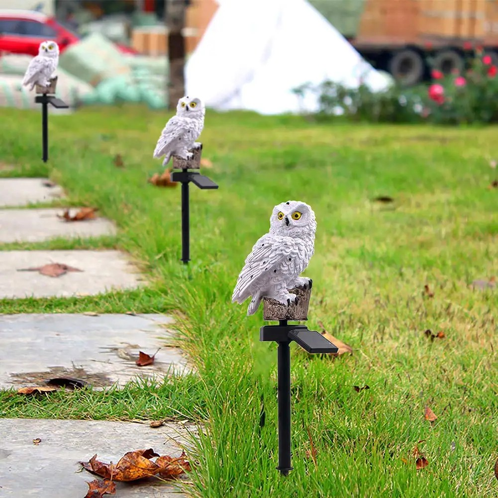 Solar-Powered Waterproof Owl Garden Lights