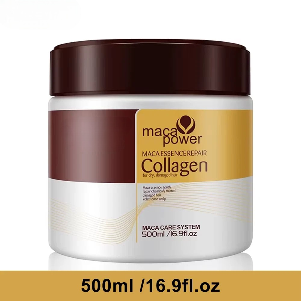 Maca Power Essence Repair Collagen Hair Mask, 500ml/16.9oz