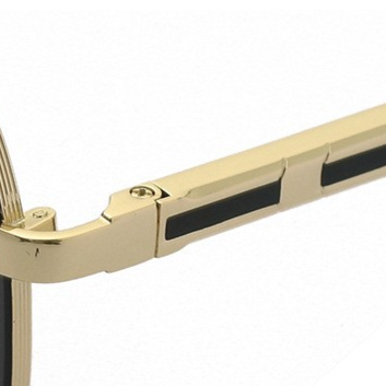 Double-Bridge Square Metal Polarized Sunglasses