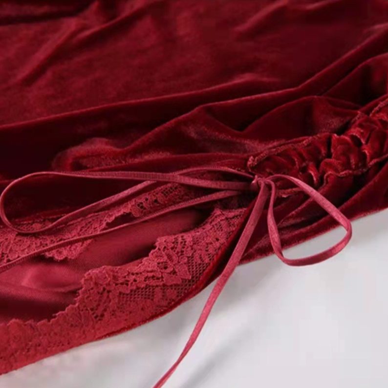 Velvet Midnight Lace Slip