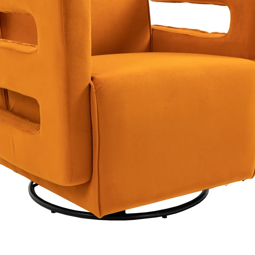 Luxury Tufted Velvet Accent Chair with Metal Frame