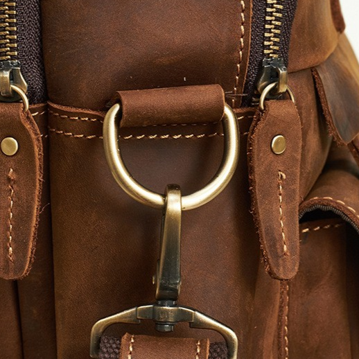 Men's Vintage Crazy Horse Leather Briefcase