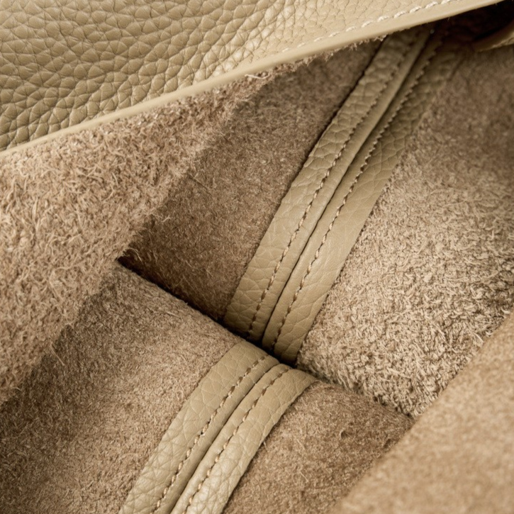 Slouchy Hobo Shoulder Bag in Genuine Cowhide Leather