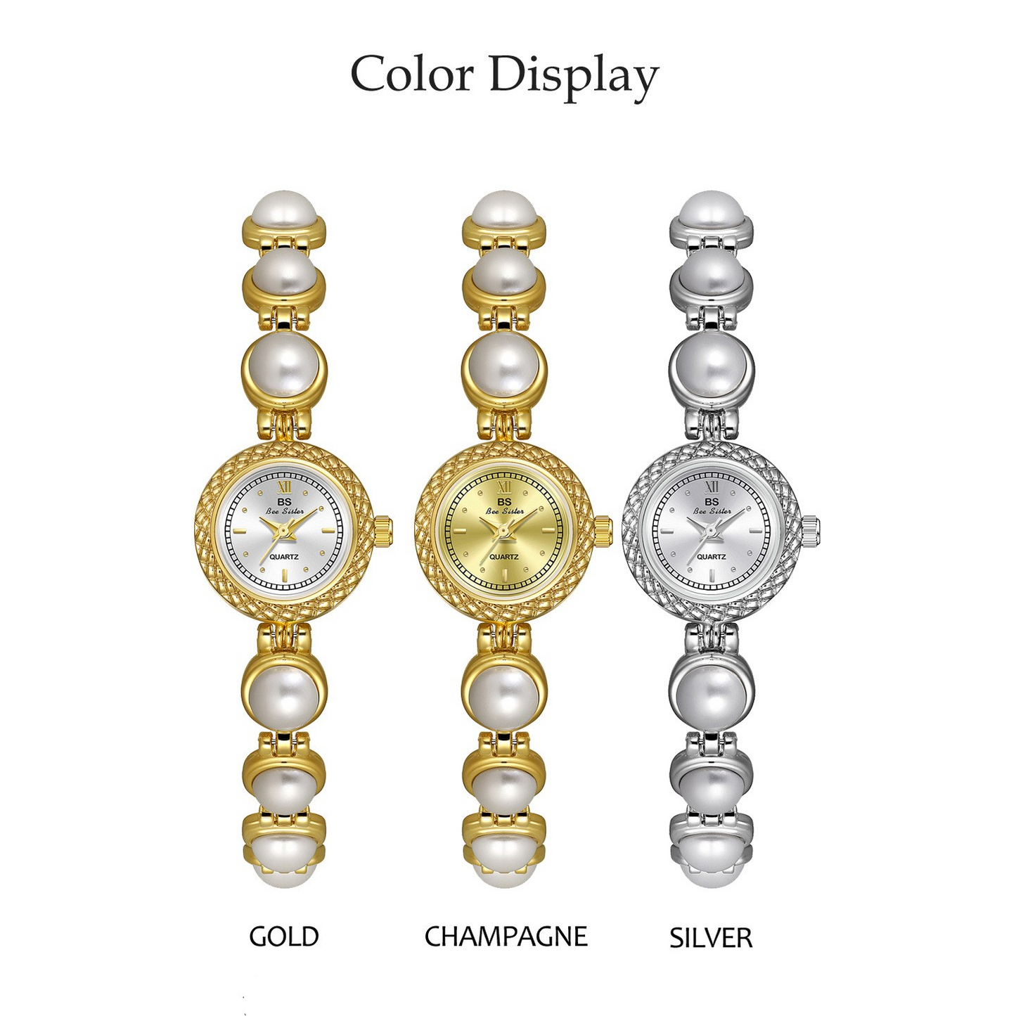 Women's Pearl Bracelet Quartz Watch