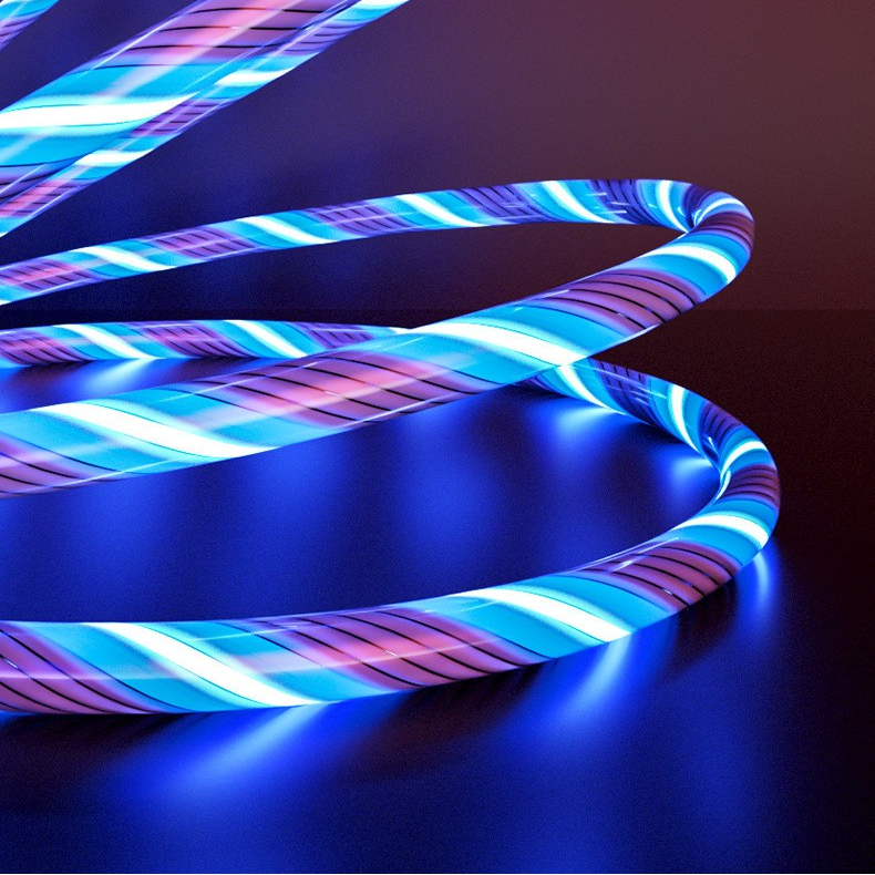 3-in-1 LED Light-Up Ultra-Fast Charging Cable for Type-C, Micro-USB and Lightning