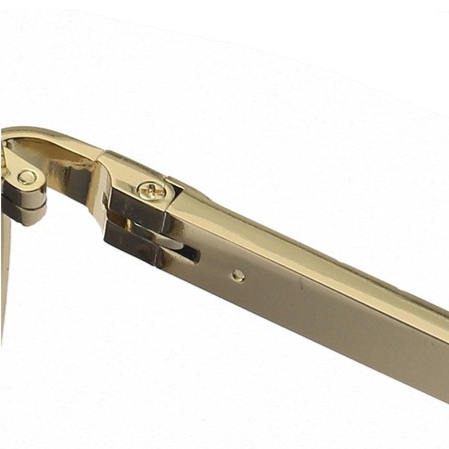 Double-Bridge Square Metal Polarized Sunglasses