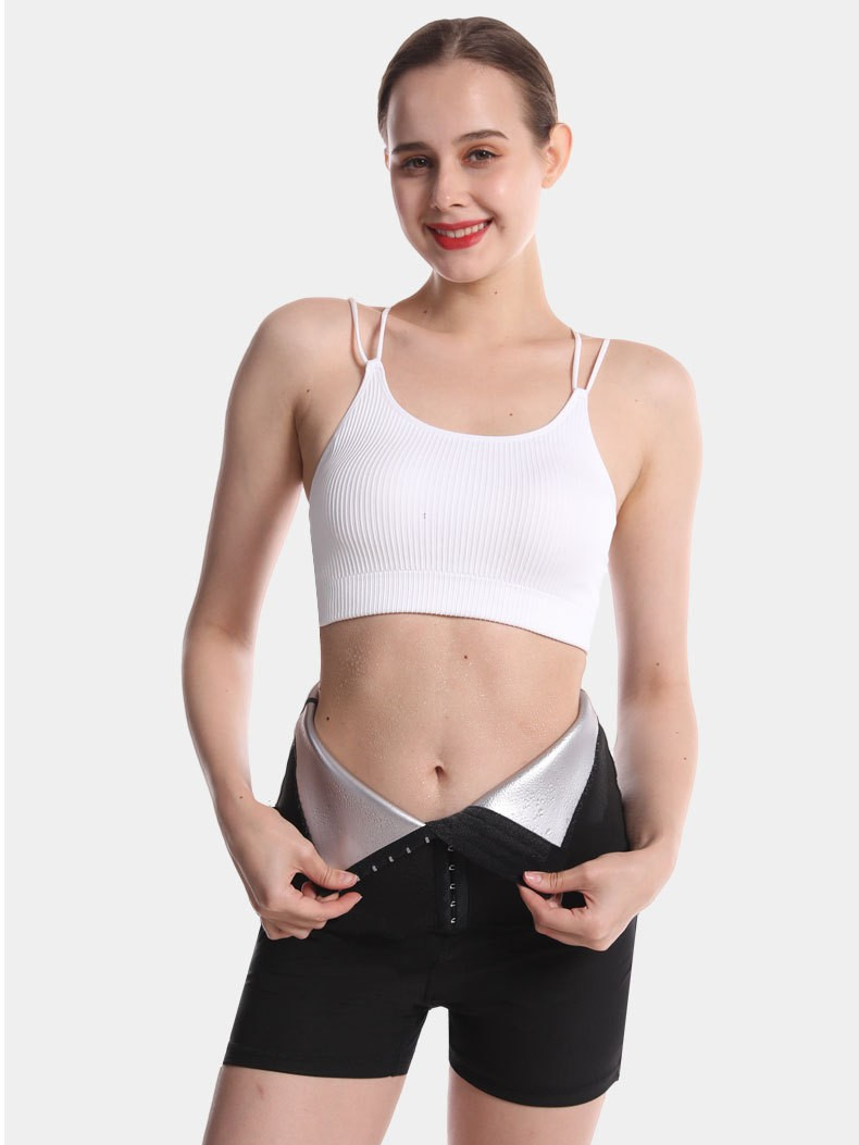 High-Waisted Sauna Sweat Shorts for Fitness, Yoga, Running, Casual Wear