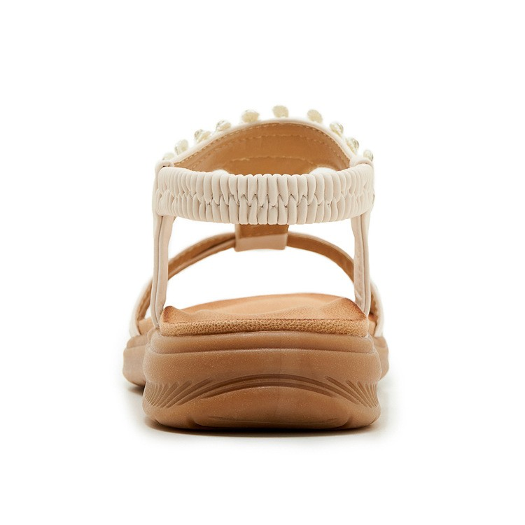 Boho Rhinestone Flat Sandals