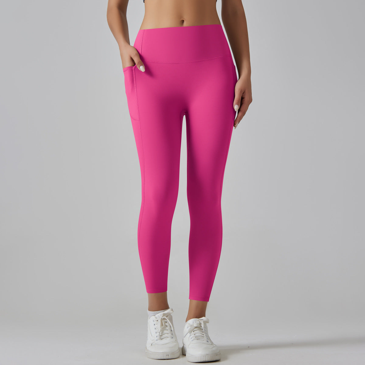 High-Waisted Fitness Leggings with Side Pocket