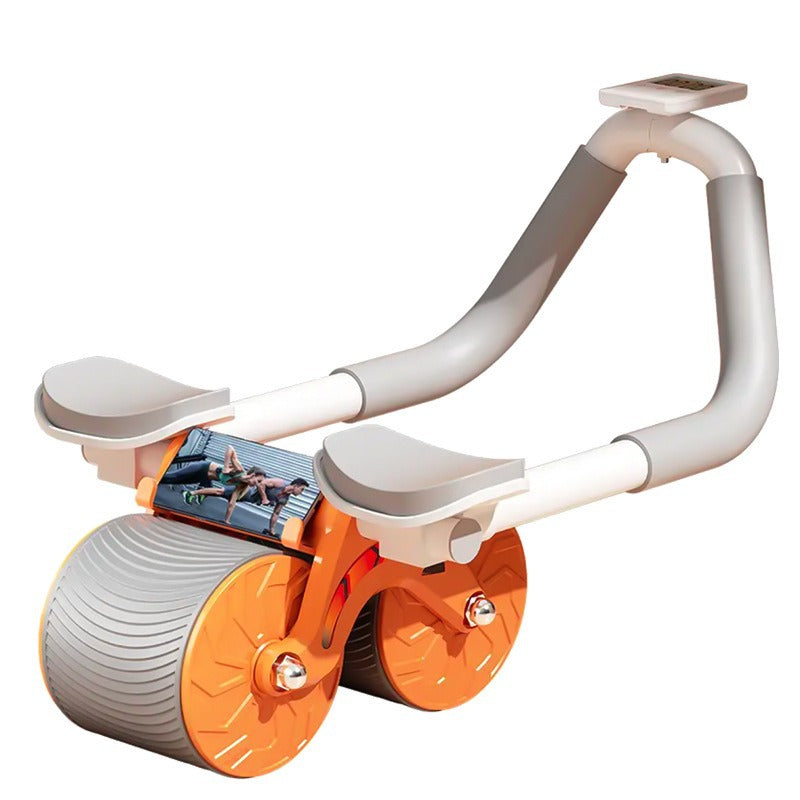 Automatic Rebound Ab Roller Wheel with Elbow Support and Phone Holder