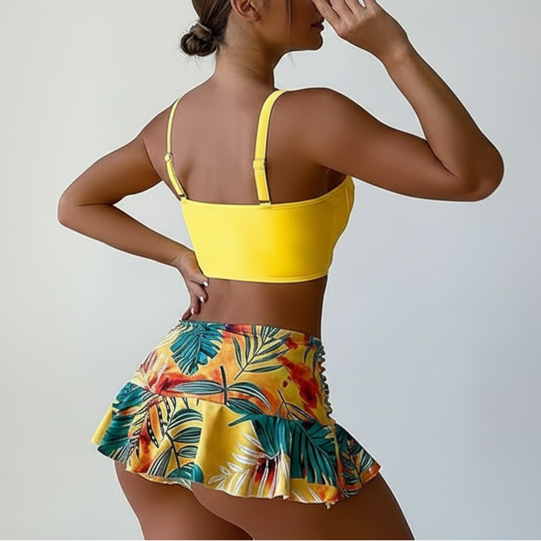 2-Piece Tropical Bikini Set