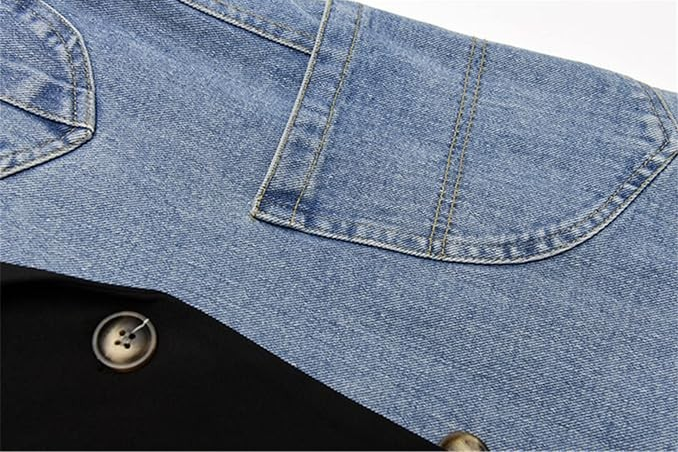 Irregular Denim Patchwork Blazer