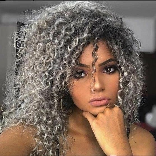 Deep Curly Synthetic Afro Wig with Bangs – 14inch/35cm