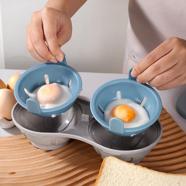 2-Cavity Microwave Egg Cooker and Poacher