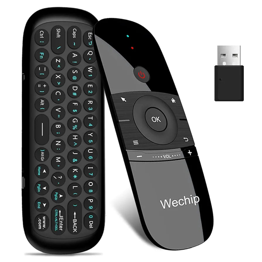 2.4G 3D Air Mouse Remote Control with Built-In Keyboard for Smart TV, Android TV Box, Mini PC, Projector, HTPC, All-in-one PC/TV