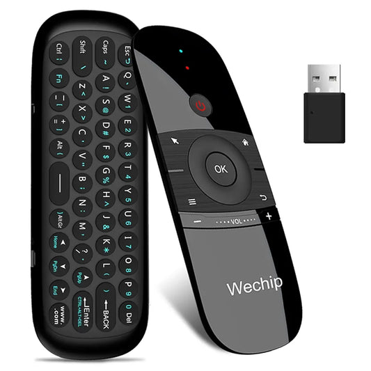 2.4G 3D Air Mouse Remote Control with Built-In Keyboard for Smart TV, Android TV Box, Mini PC, Projector, HTPC, All-in-one PC/TV