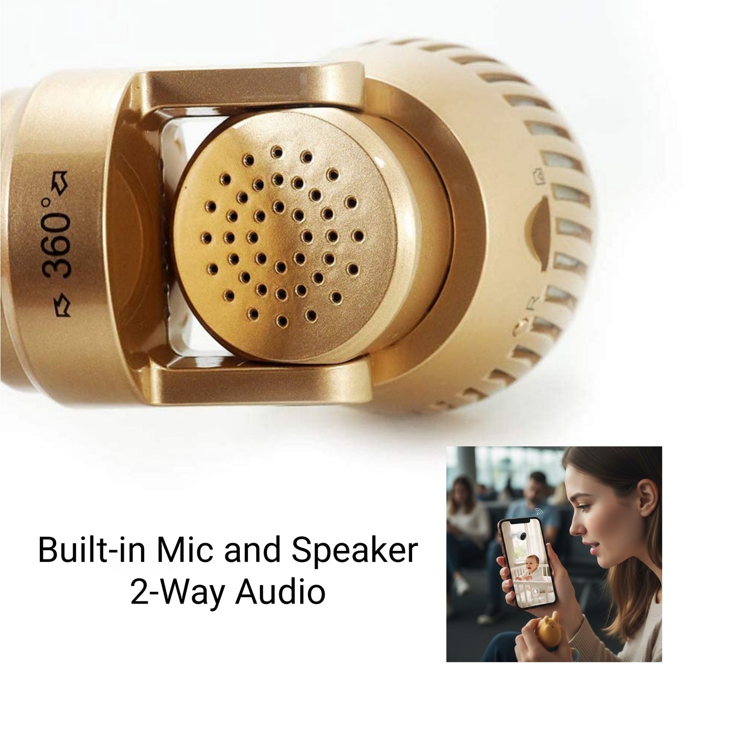 360° Wi-Fi Smart Light Bulb Security Camera with IR Night Vision, Motion detection and Two-Way Audio