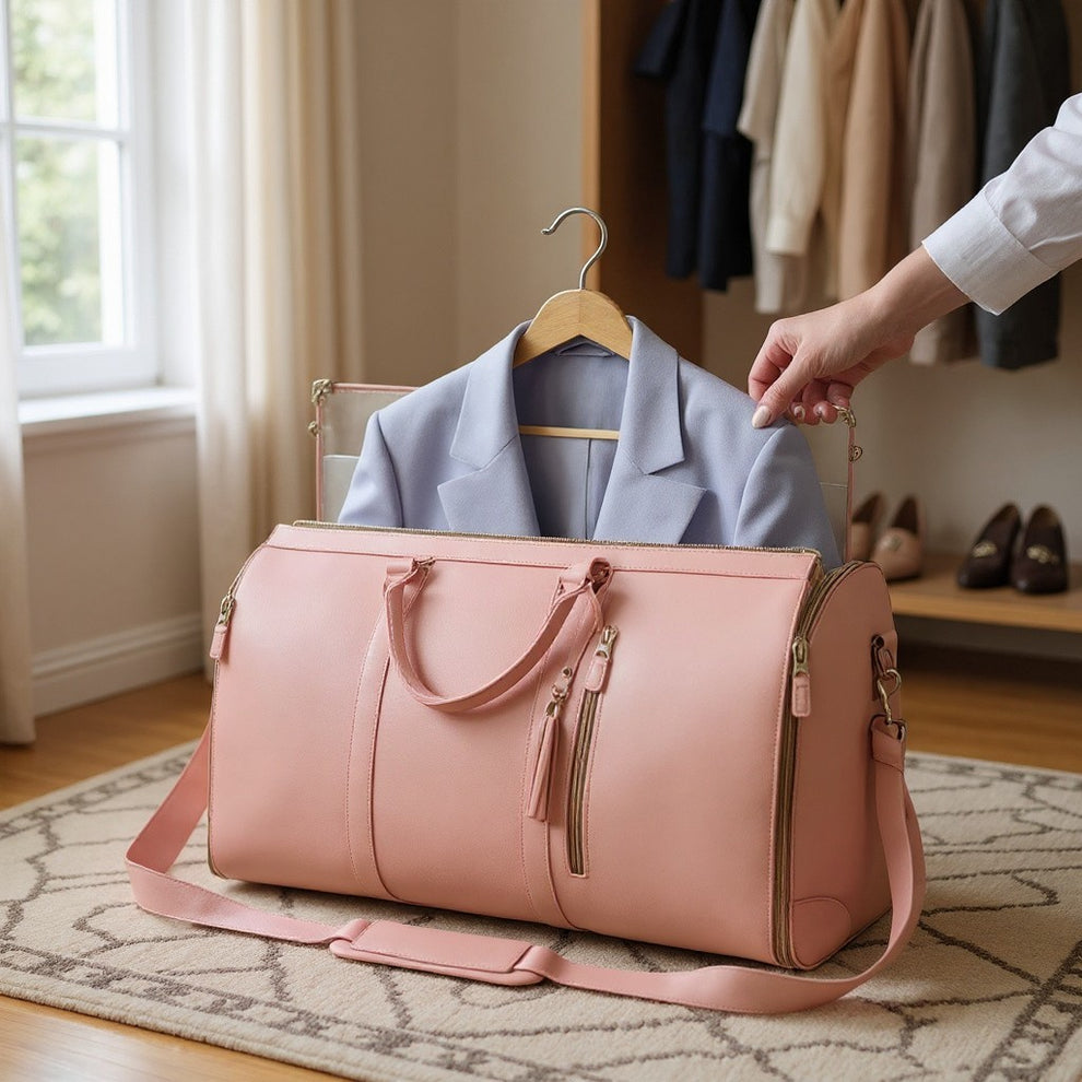 Large Capacity PU Leather Carry-On Bag