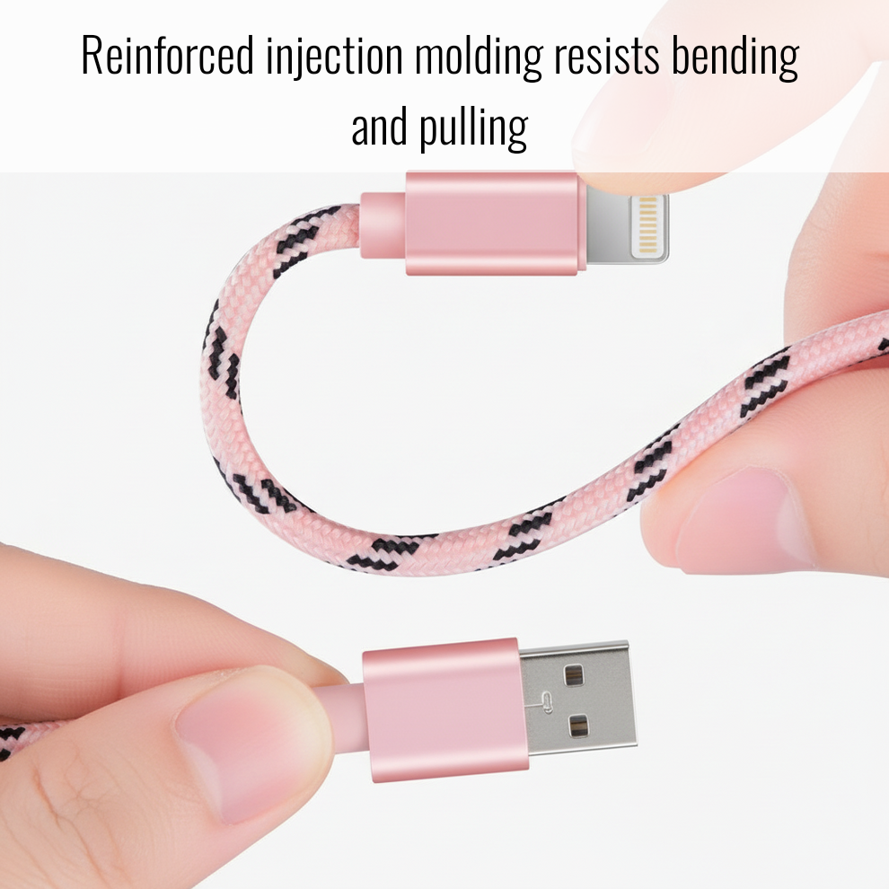 3-in-1 Braided Multi-Charging Cable for Type-C, Micro-USB, and Lightning