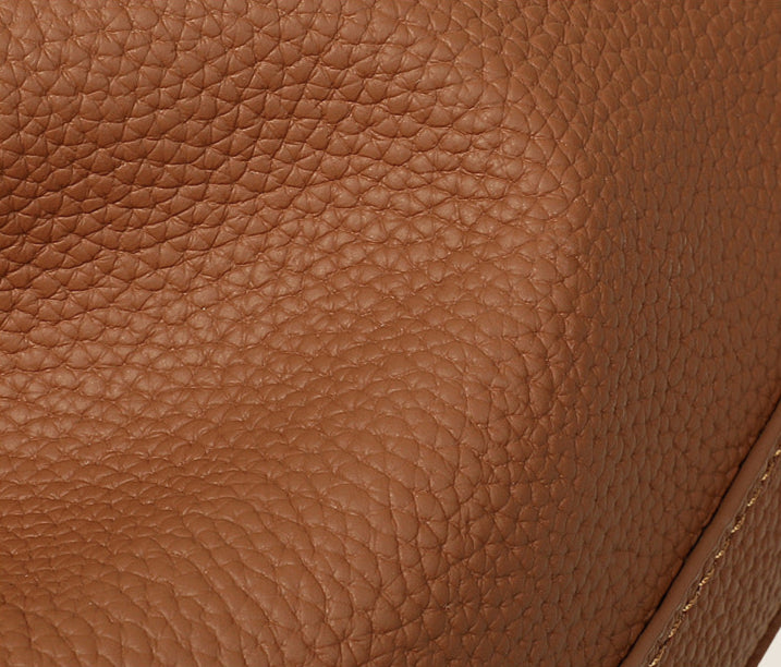 Genuine Cowhide Leather Boston Bag with Crossbody/Shoulder strap