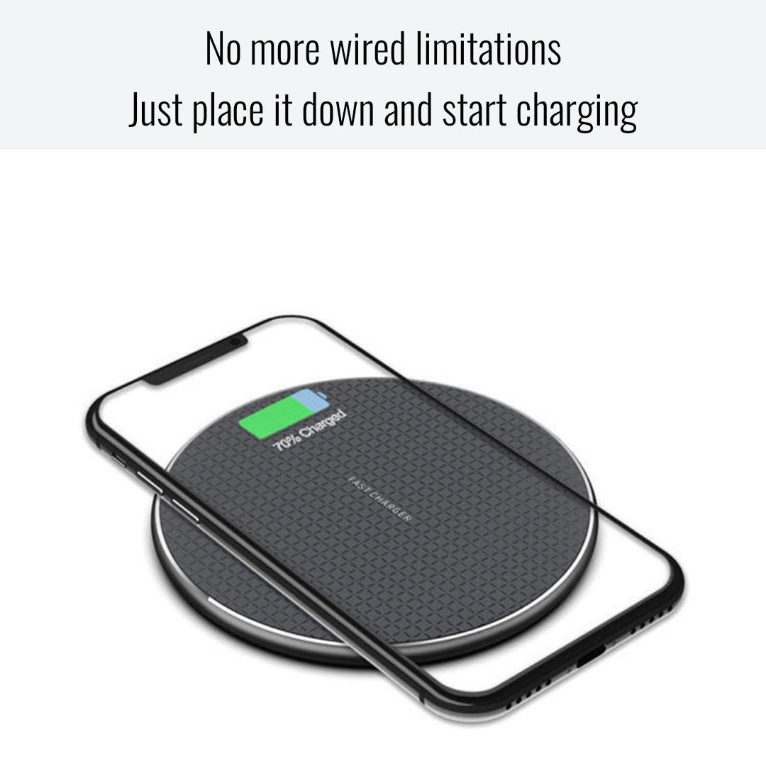 35W Qi Ultra-Fast Wireless Charging Pad for Apple and Android with USB Type-C Cable