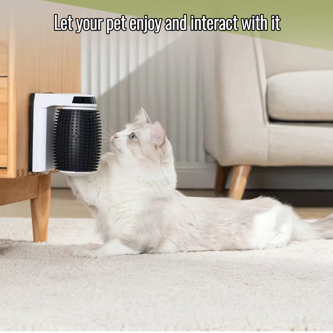 3-in-1 Wall-Mounted Automatic Cat Self-Groomer