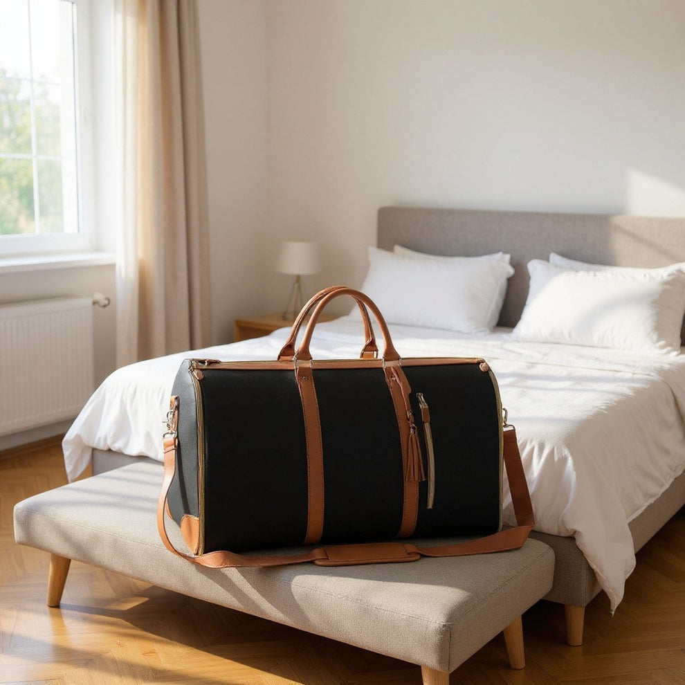 Large Capacity PU Leather Carry-On Bag