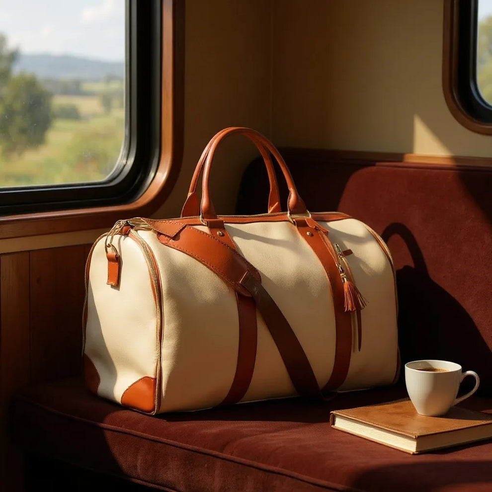 Large Capacity PU Leather Carry-On Bag