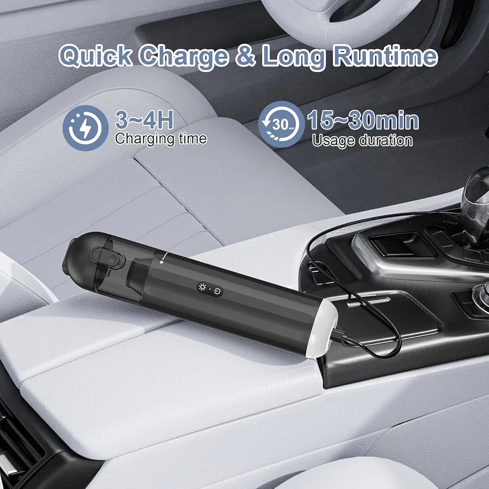 10KPa High-Suction Multifunctional Portable USB Mini Vacuum Cleaner for Car, Home, Office