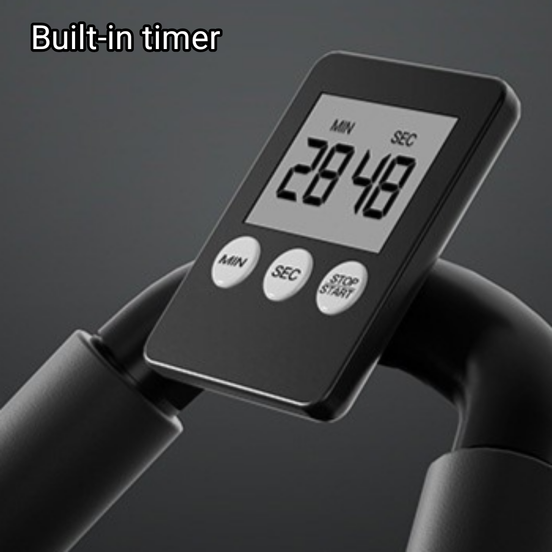 Automatic Rebound Ab Roller Wheel with Elbow Support and Built-in Timer