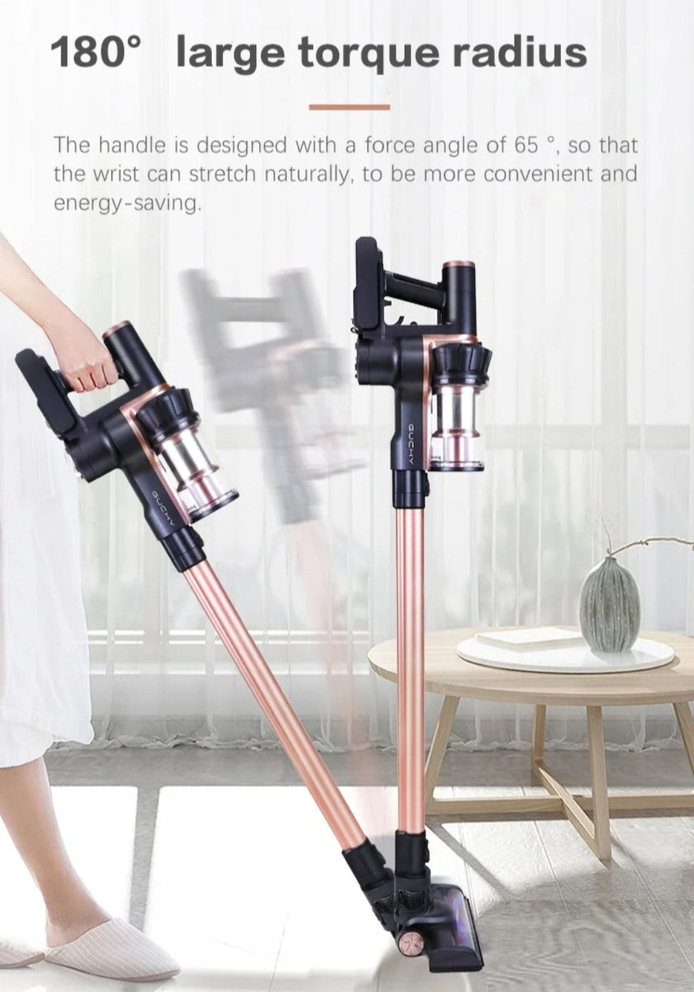 10KPa High-Suction Cordless Handheld Vacuum Cleaner, 45min Runtime, Built-In LED Light, Detachable Battery, Washable Filter