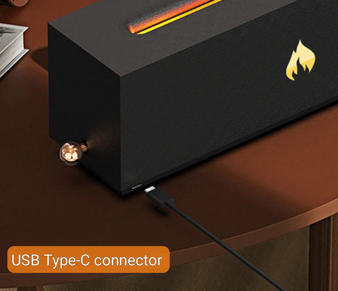 Flame Essential Oil Aroma Diffuser, Air Humidifier with Aromatherapy Functionality, Quiet Operation