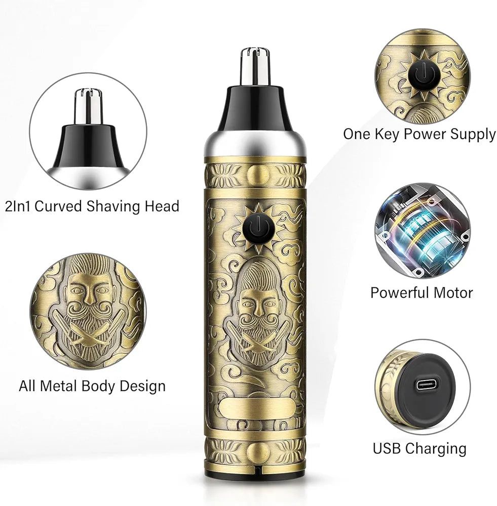 4-in-1 Professional Cordless  Men's Hair Clipper & Trimmer Grooming Set with LCD Display