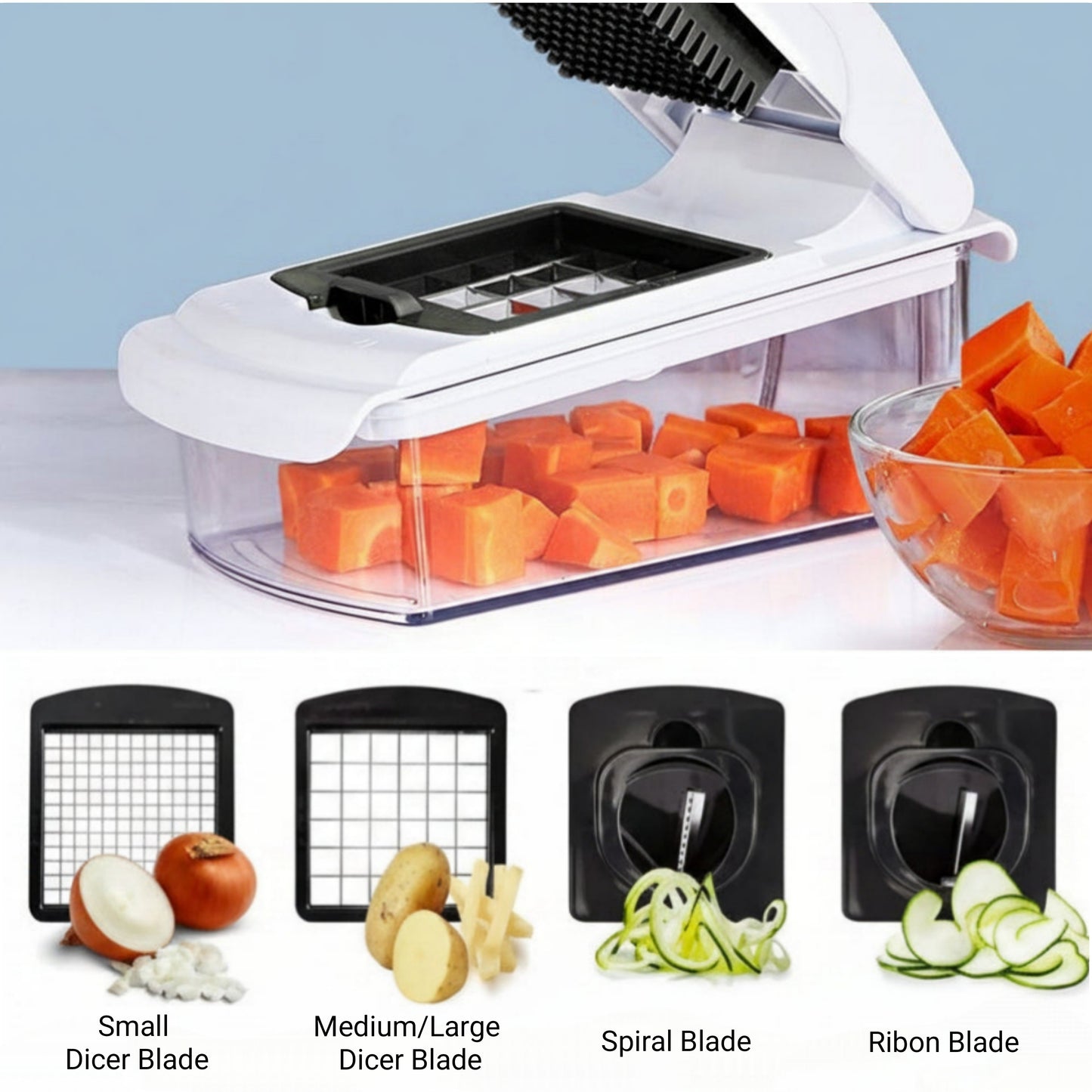18-in-1 Vegetable Chopper, Slicer and Spiralizer