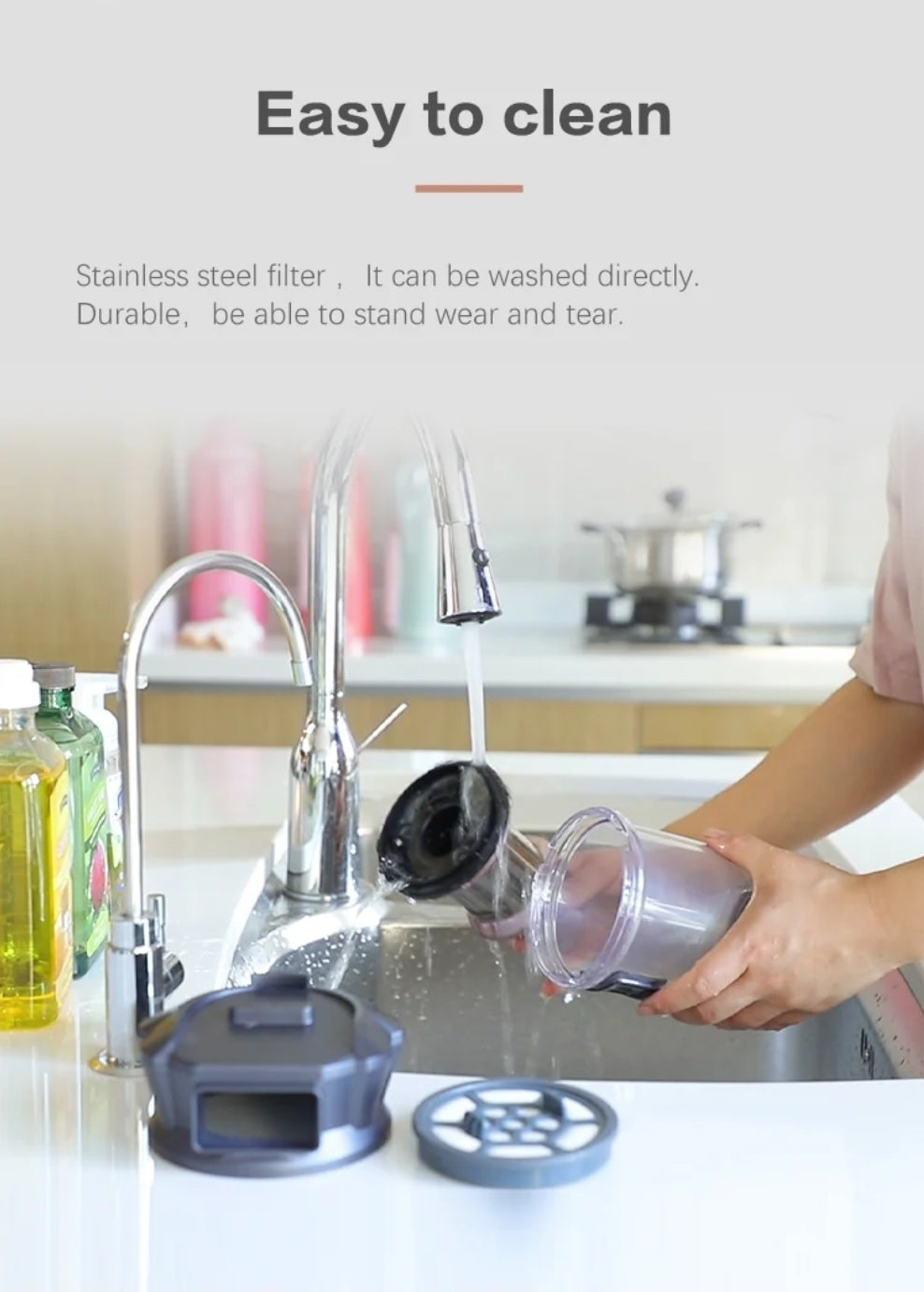 10KPa High-Suction Cordless Handheld Vacuum Cleaner, 45min Runtime, Built-In LED Light, Detachable Battery, Washable Filter