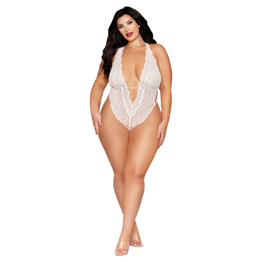 Teddy and Harness Dmnd – White