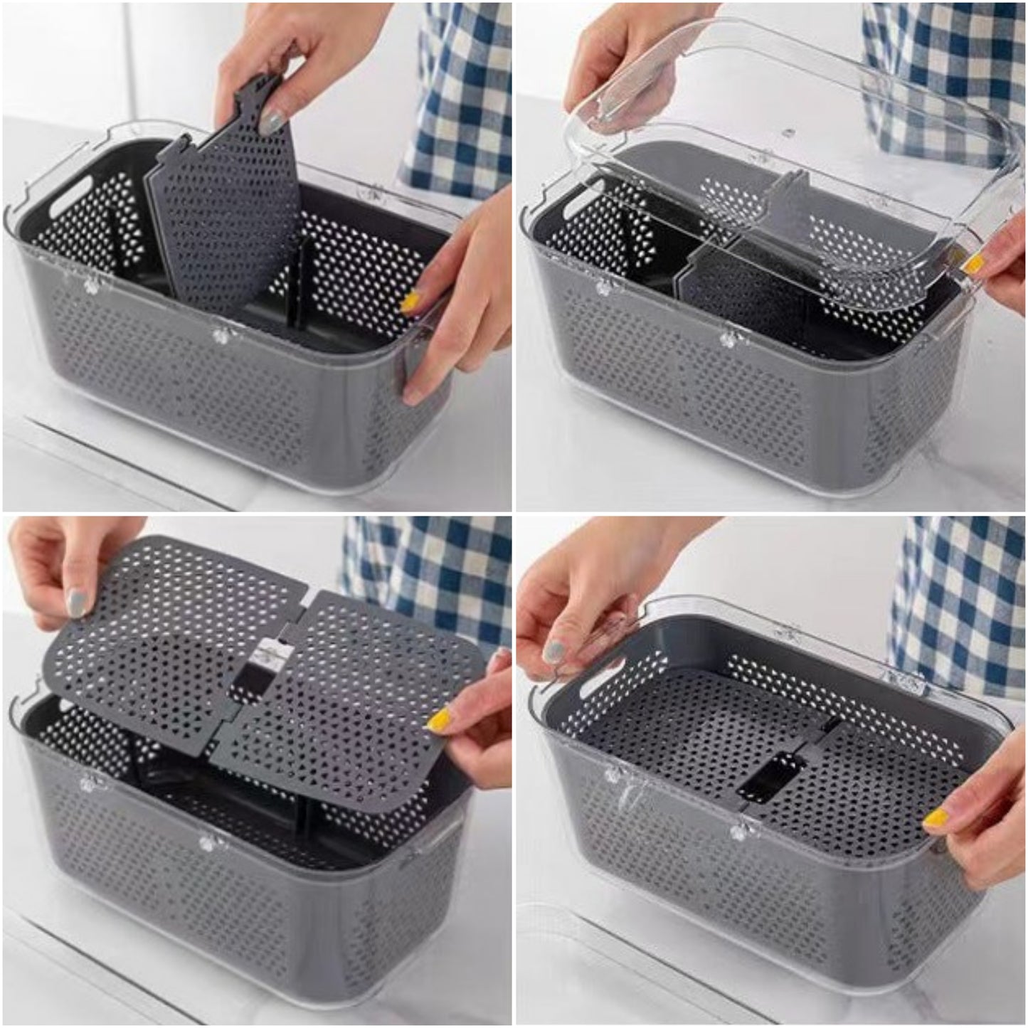 22-in-1 Multifunctional Vegetable Chopper and Slicer with Strainer & Storage Container