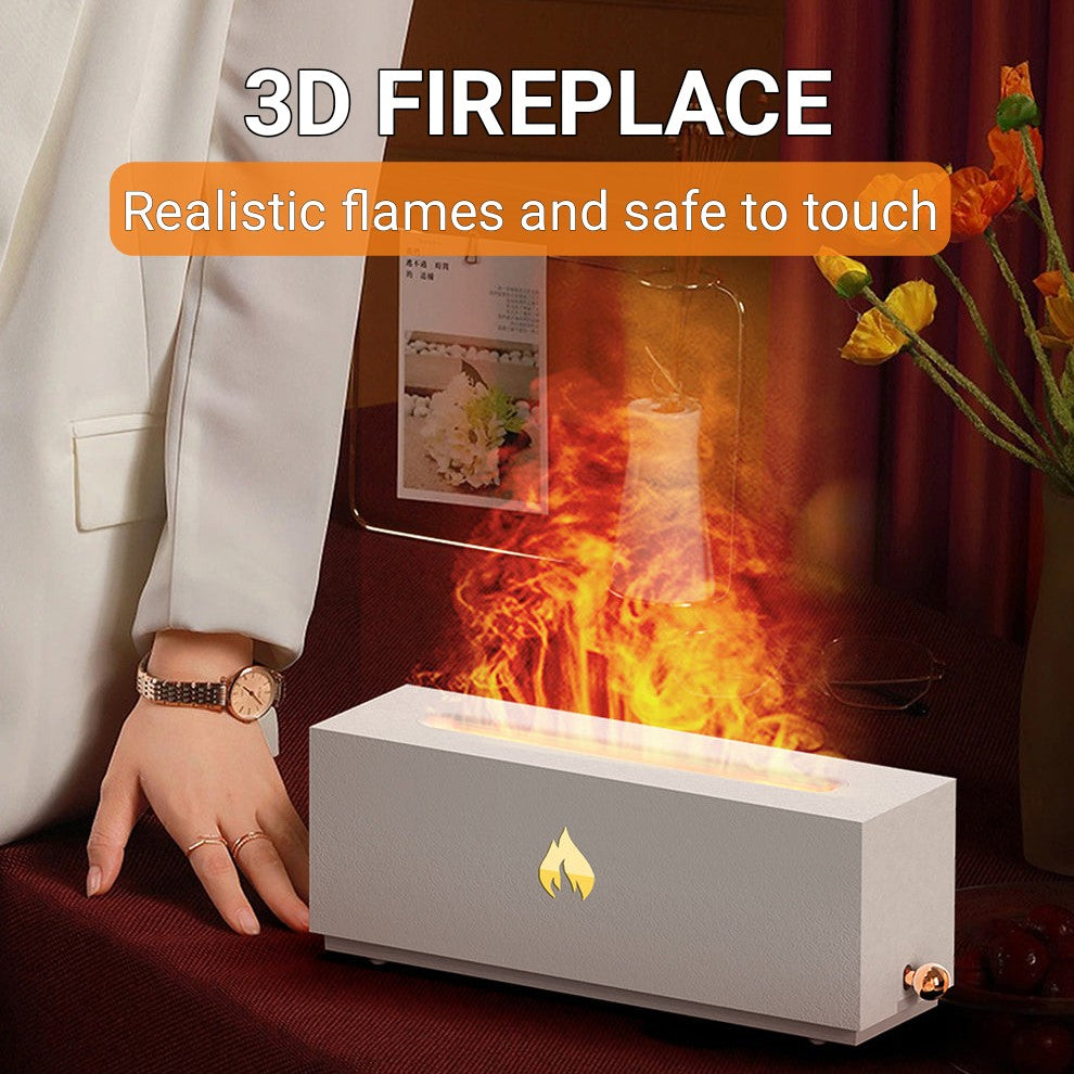 Flame Essential Oil Aroma Diffuser, Air Humidifier with Aromatherapy Functionality, Quiet Operation