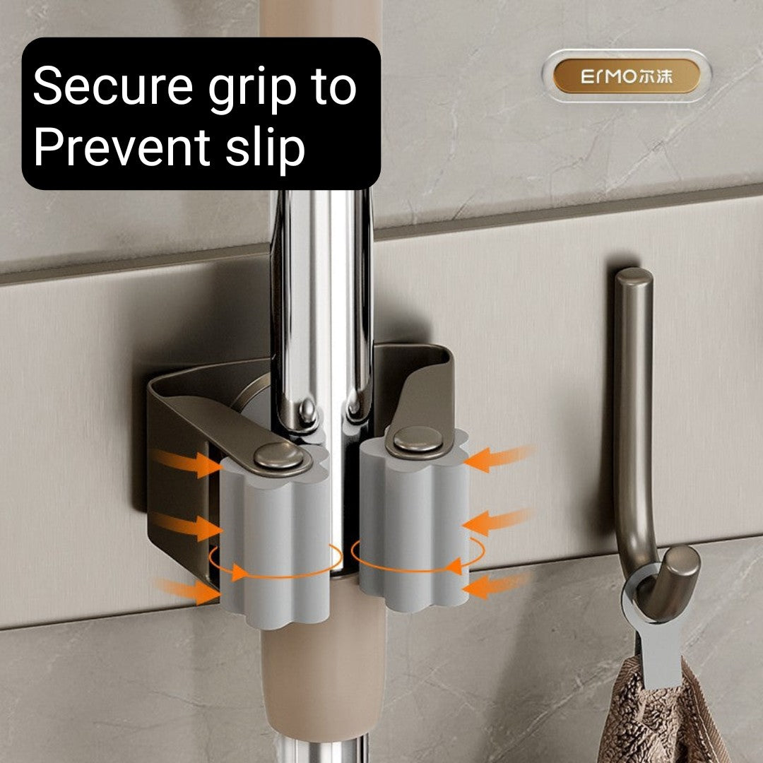 Wall-Mounted Mop and Broom Holder
