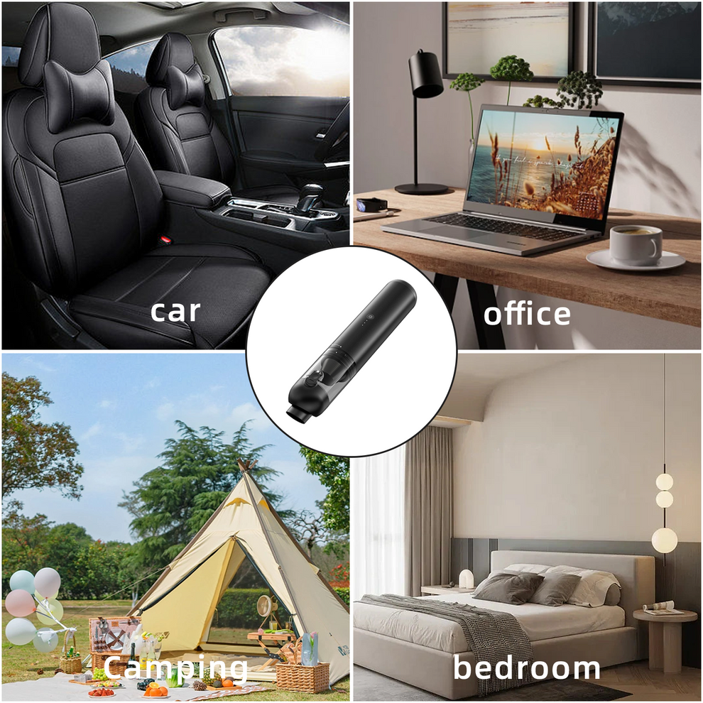 10KPa High-Suction Multifunctional Portable USB Mini Vacuum Cleaner for Car, Home, Office