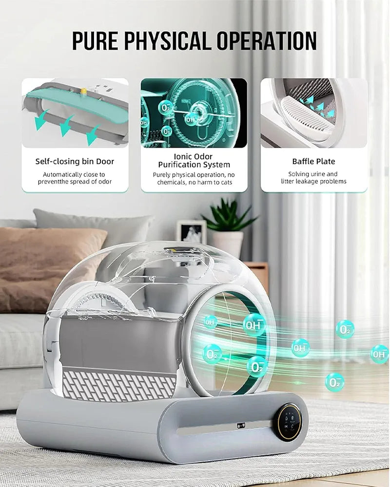 65L Capacity Self-Cleaning Smart Cat Litter Box