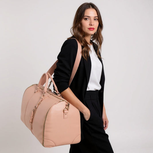 Large Capacity PU Leather Carry-On Bag